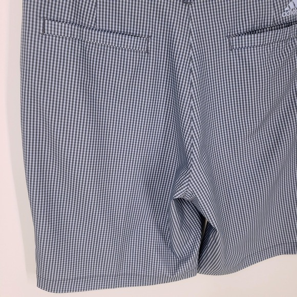Adidas Plaid Golf Shorts Mens 32 Blue Check Stretch Performance Athletic Gingham - Picture 7 of 10